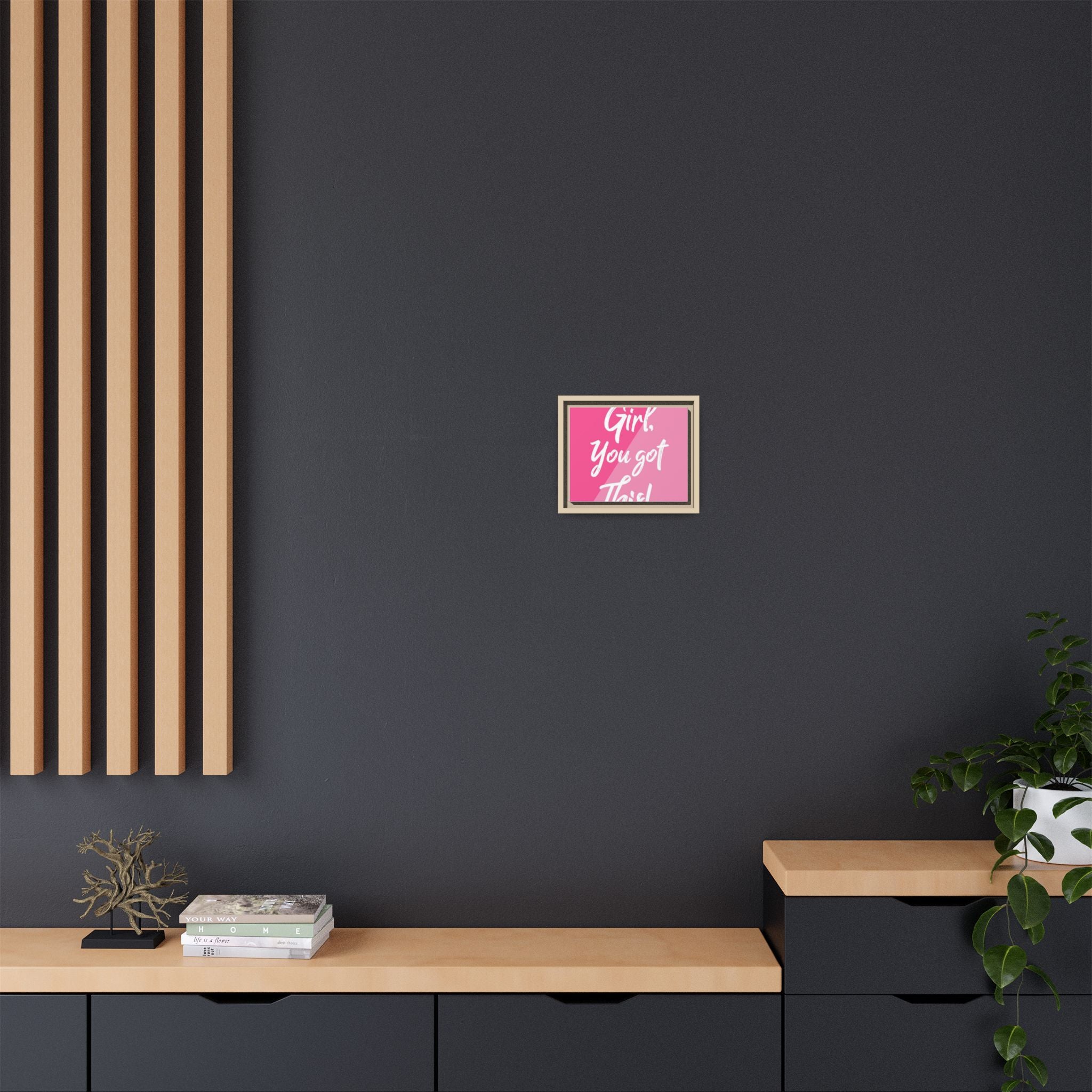 Matte Canvas, Framed (Multi-color)|Frame |Cute inspirational frames