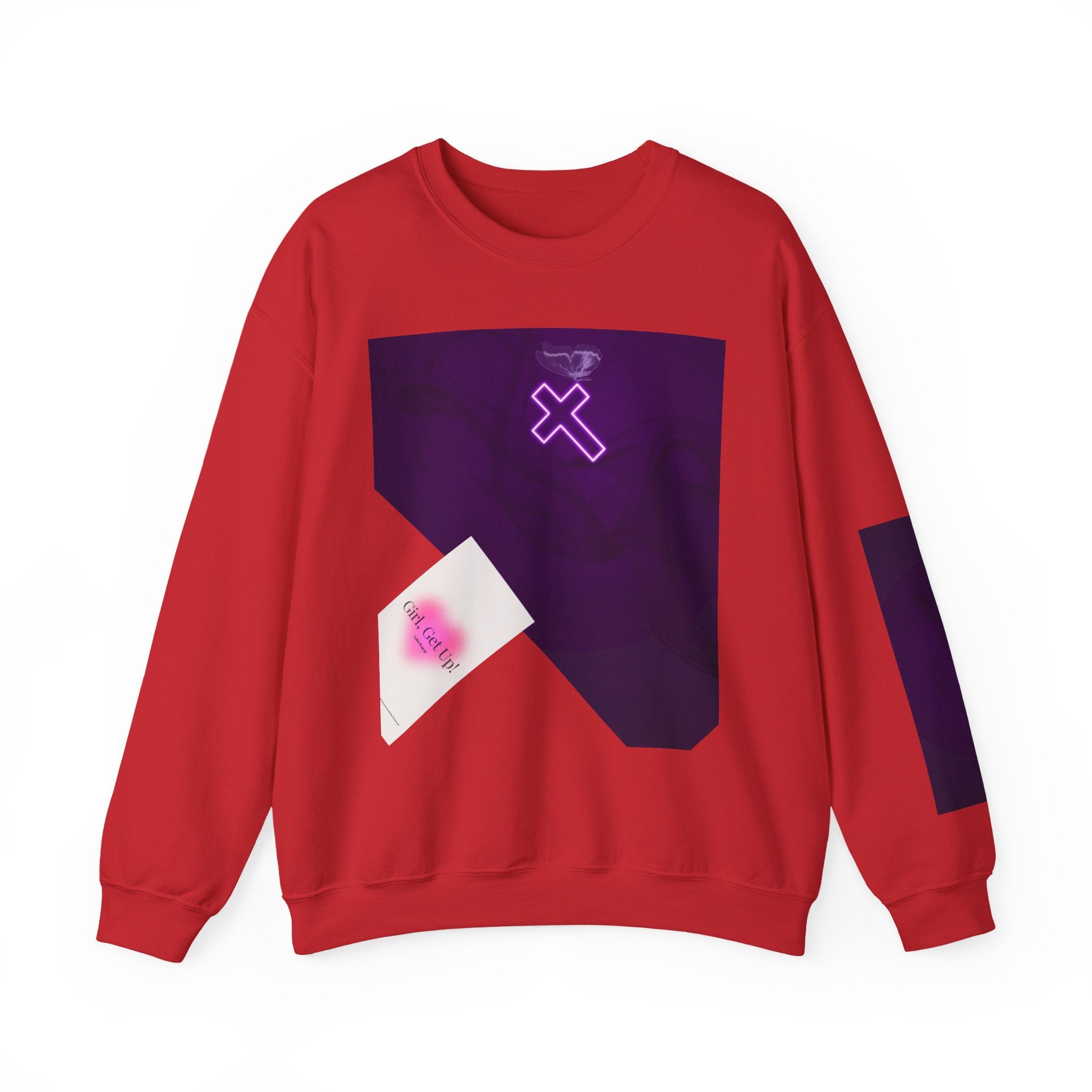 "Neon Cross" Faith Crewneck Sweatshirt — She Glows in the Dark |Tshirt for women