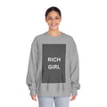 Rich Girl Sweatshirt & Money Moves Sherpa Blanket Bundle | Women's Aesthetic Fashion Set