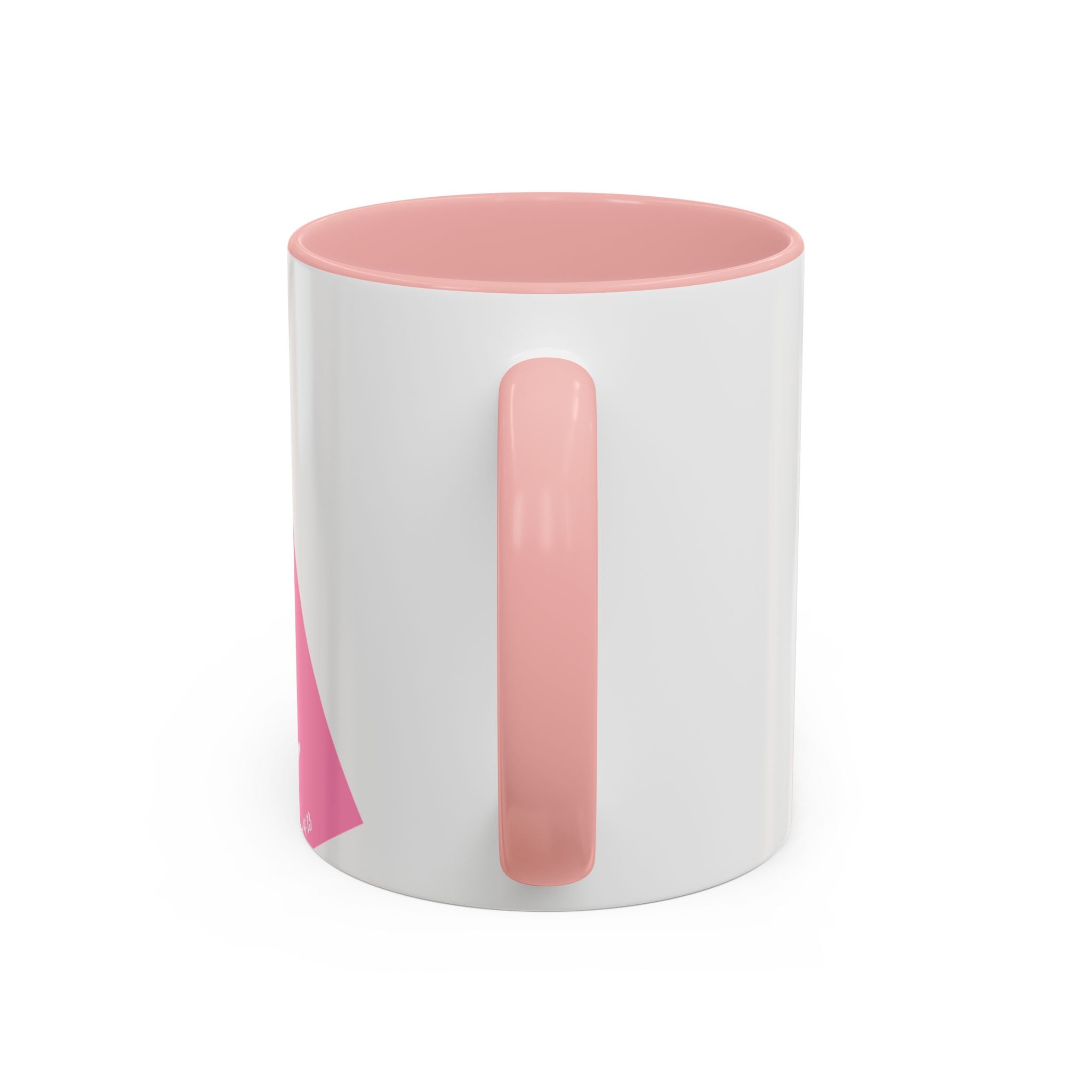 Color Accent Coffee Mug | 11oz & 15oz | Black Navy Pink | Dishwasher Safe