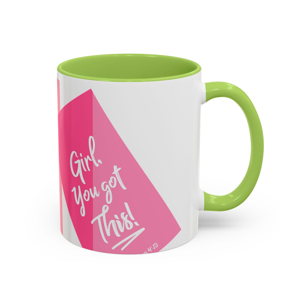 Color Accent Coffee Mug | 11oz & 15oz | Black Navy Pink | Dishwasher Safe