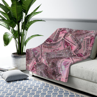 "Money Moves" Sherpa Fleece Blanket — Wrap Yourself in Abundance