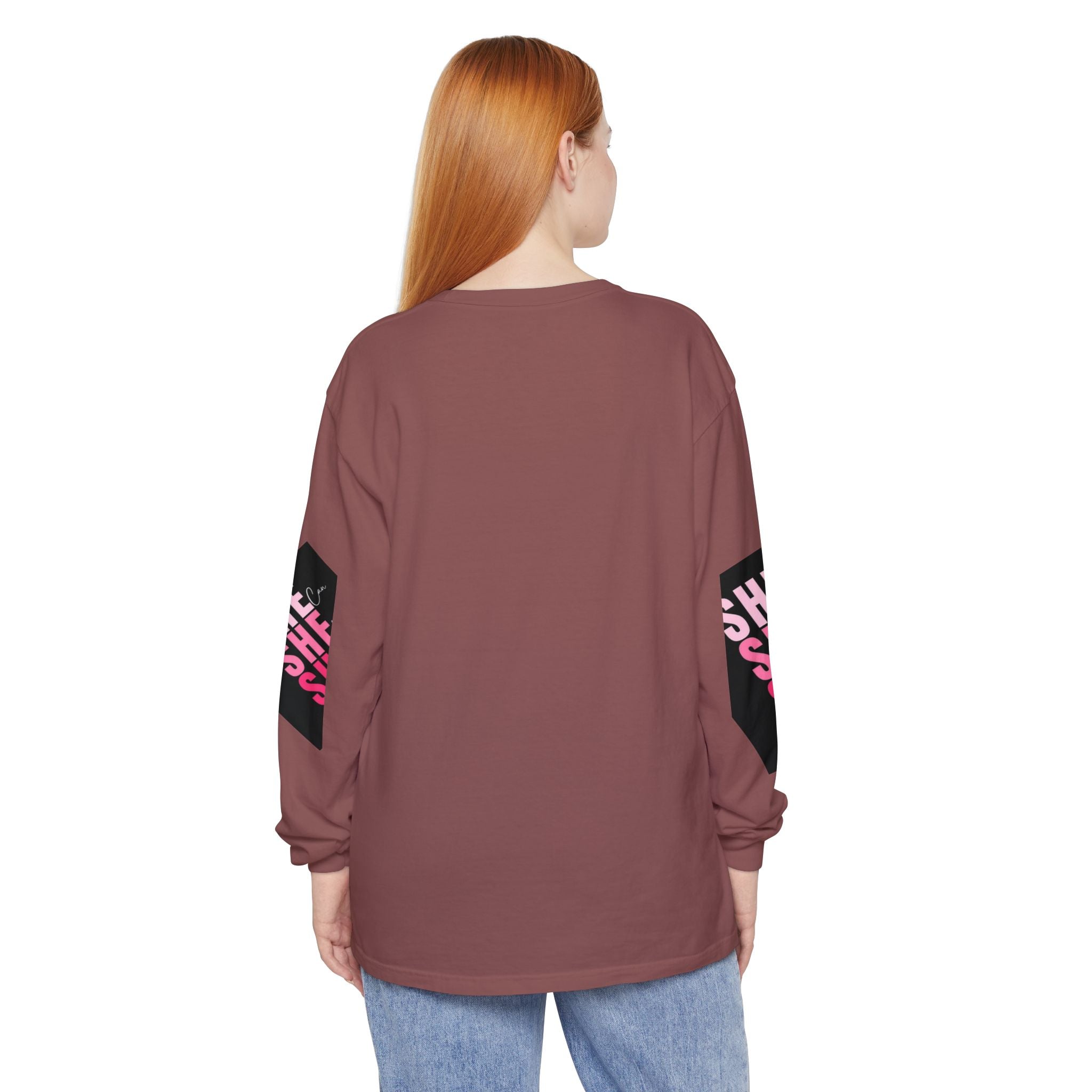 Women Garment-dyed Long Sleeve T-Shirt