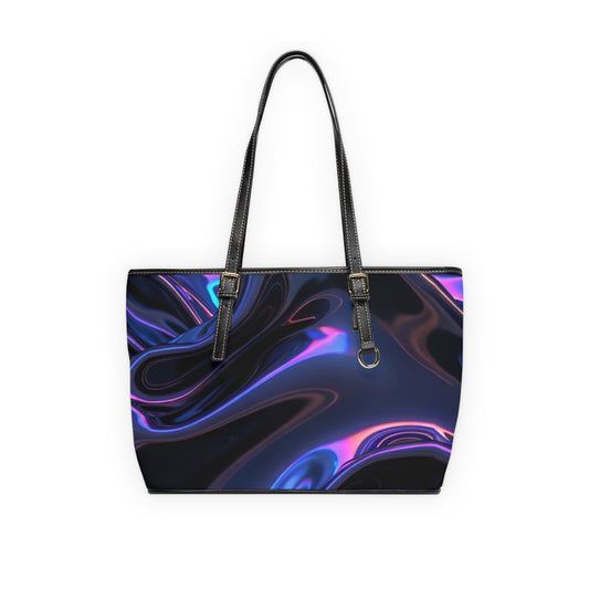 PU leather shoulder bag black stylish handbag