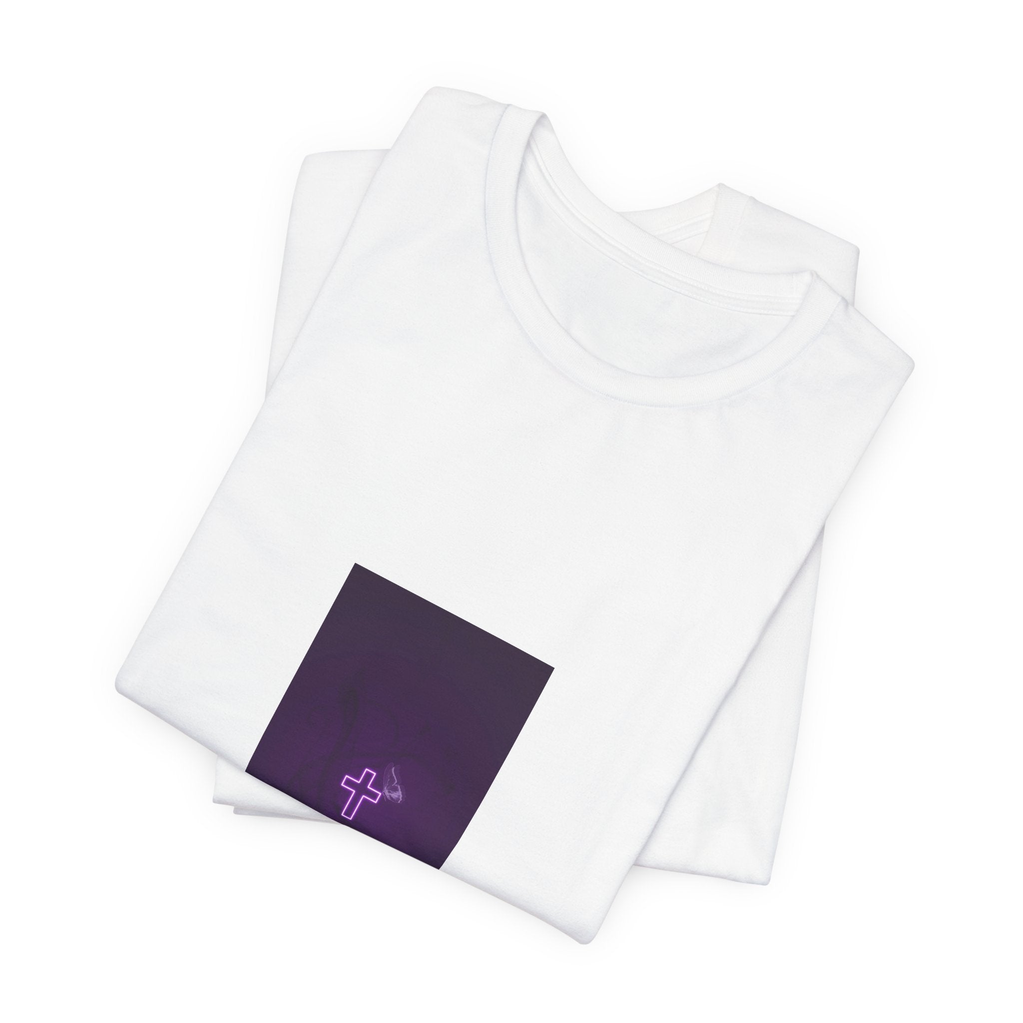 "Covered" Cross Tee — She Wears Her Faith Softly.. Tshirt for women