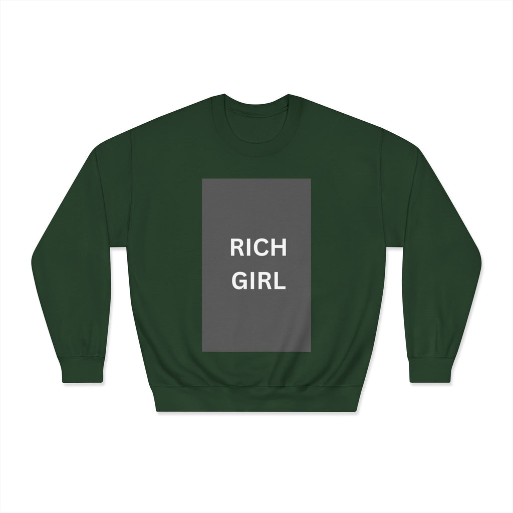 Rich Girl Sweatshirt & Money Moves Sherpa Blanket Bundle | Women's Aesthetic Fashion Set