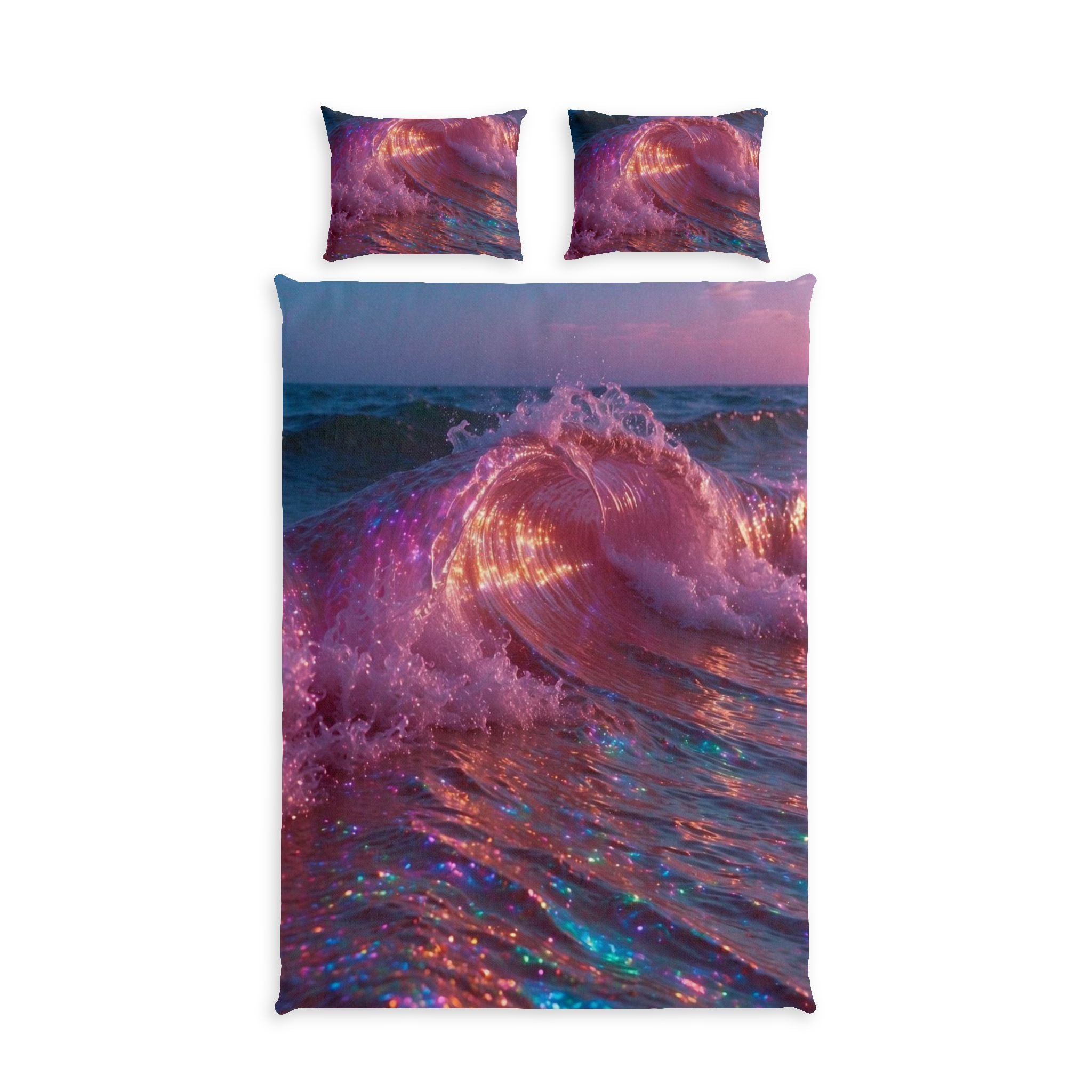 Ocean Room set- Area rug, cotton bed set and blanket