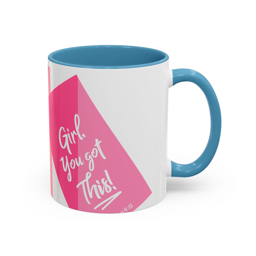 Color Accent Coffee Mug | 11oz & 15oz | Black Navy Pink | Dishwasher Safe