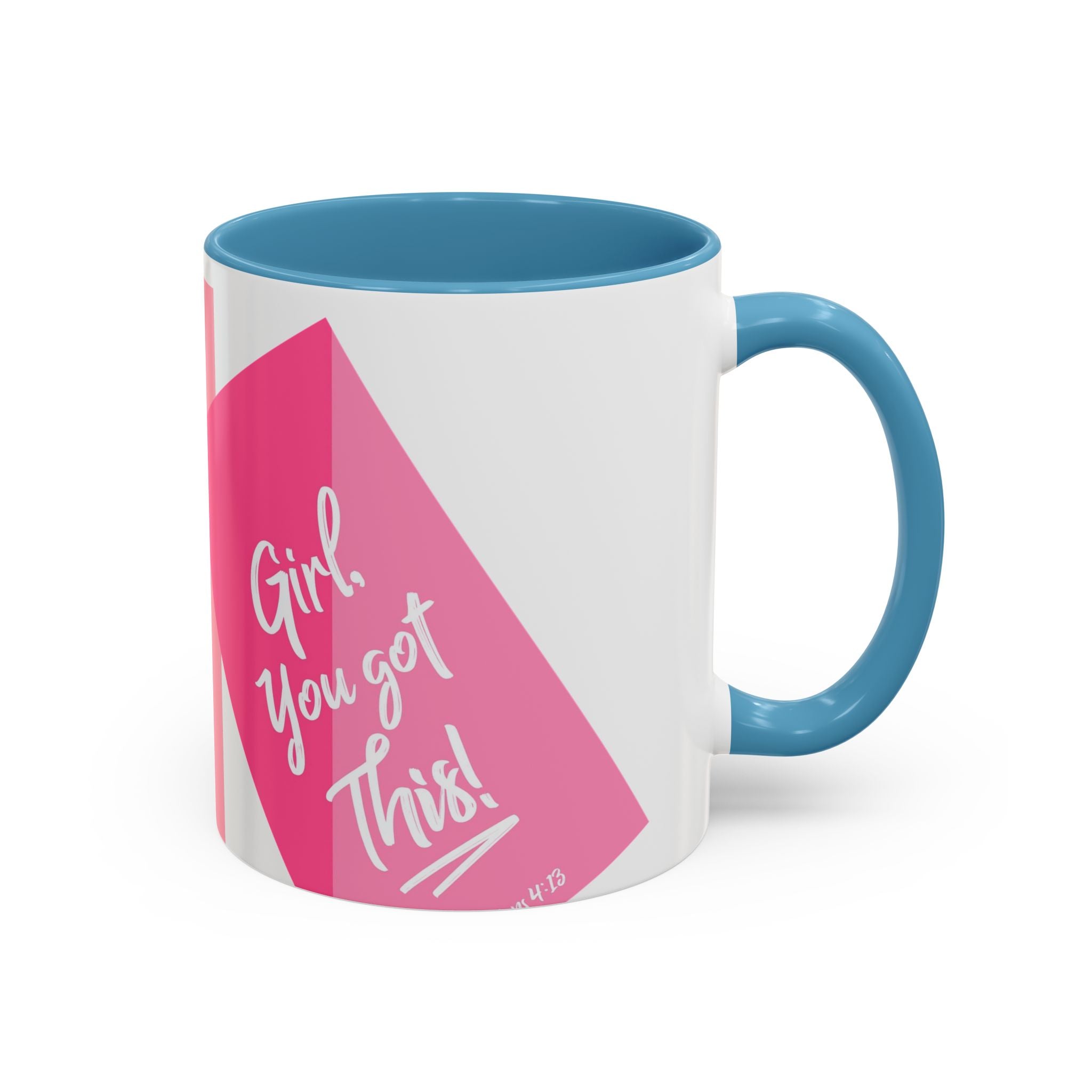 Color Accent Coffee Mug | 11oz & 15oz | Black Navy Pink | Dishwasher Safe