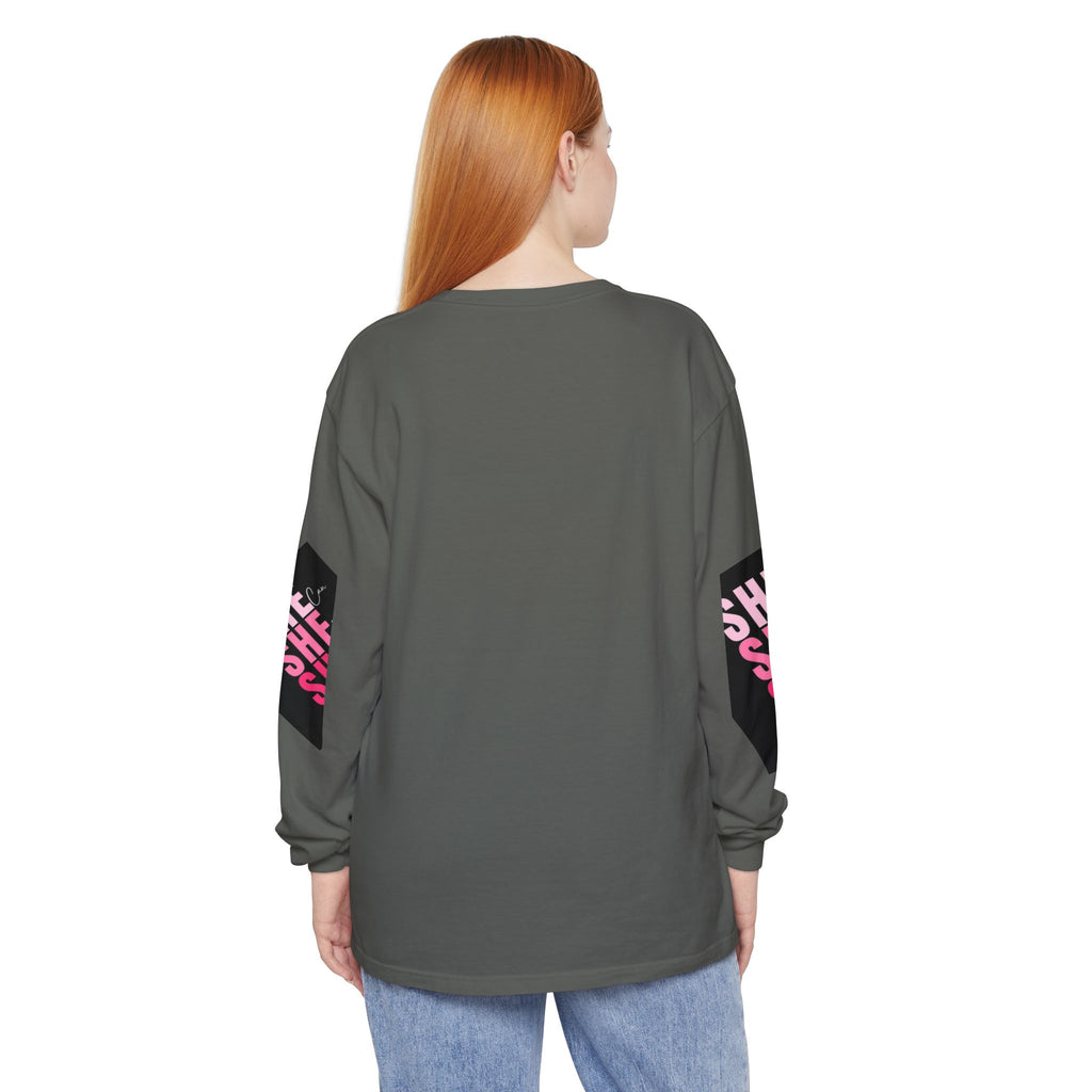 Women Garment-dyed Long Sleeve T-Shirt