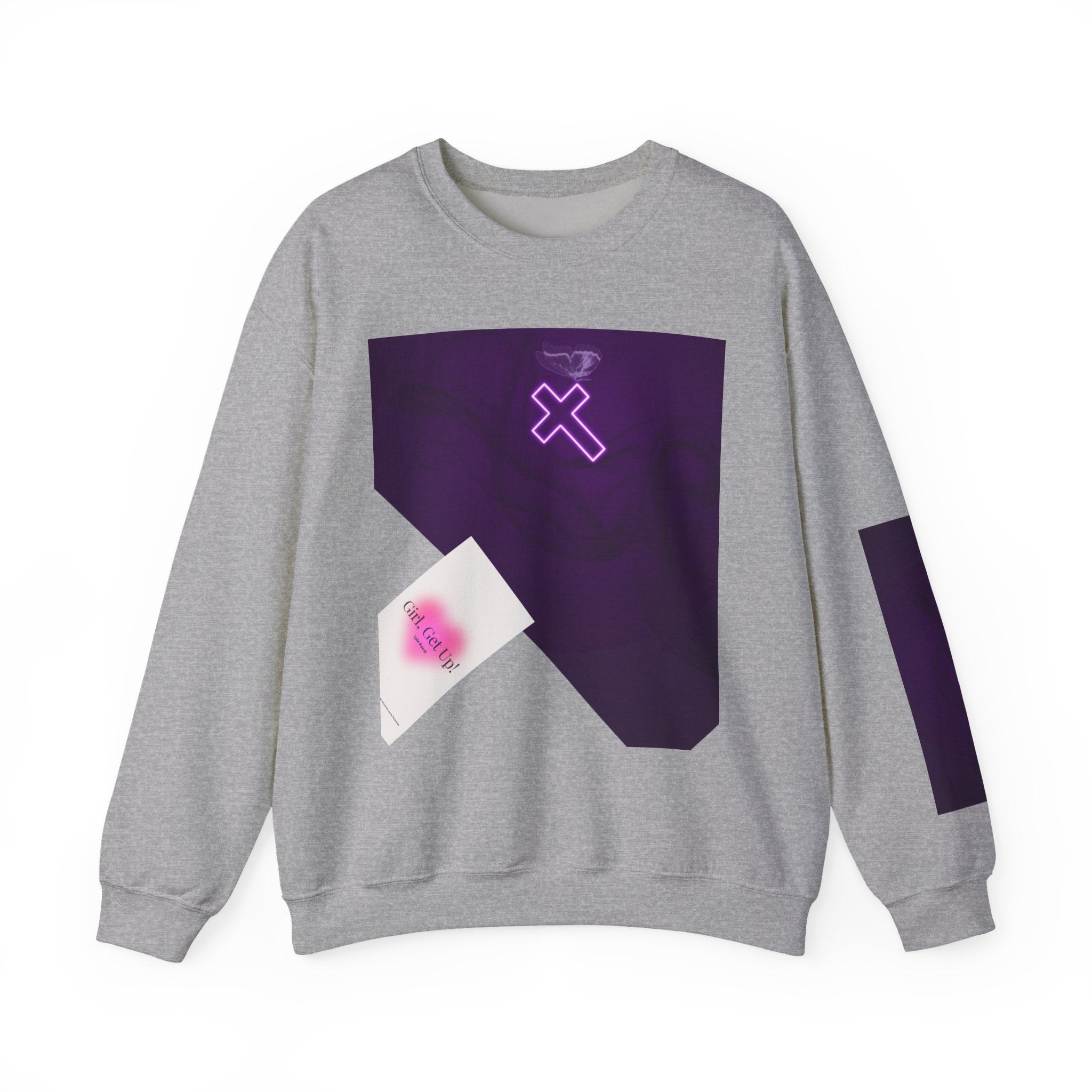 "Neon Cross" Faith Crewneck Sweatshirt — She Glows in the Dark |Tshirt for women