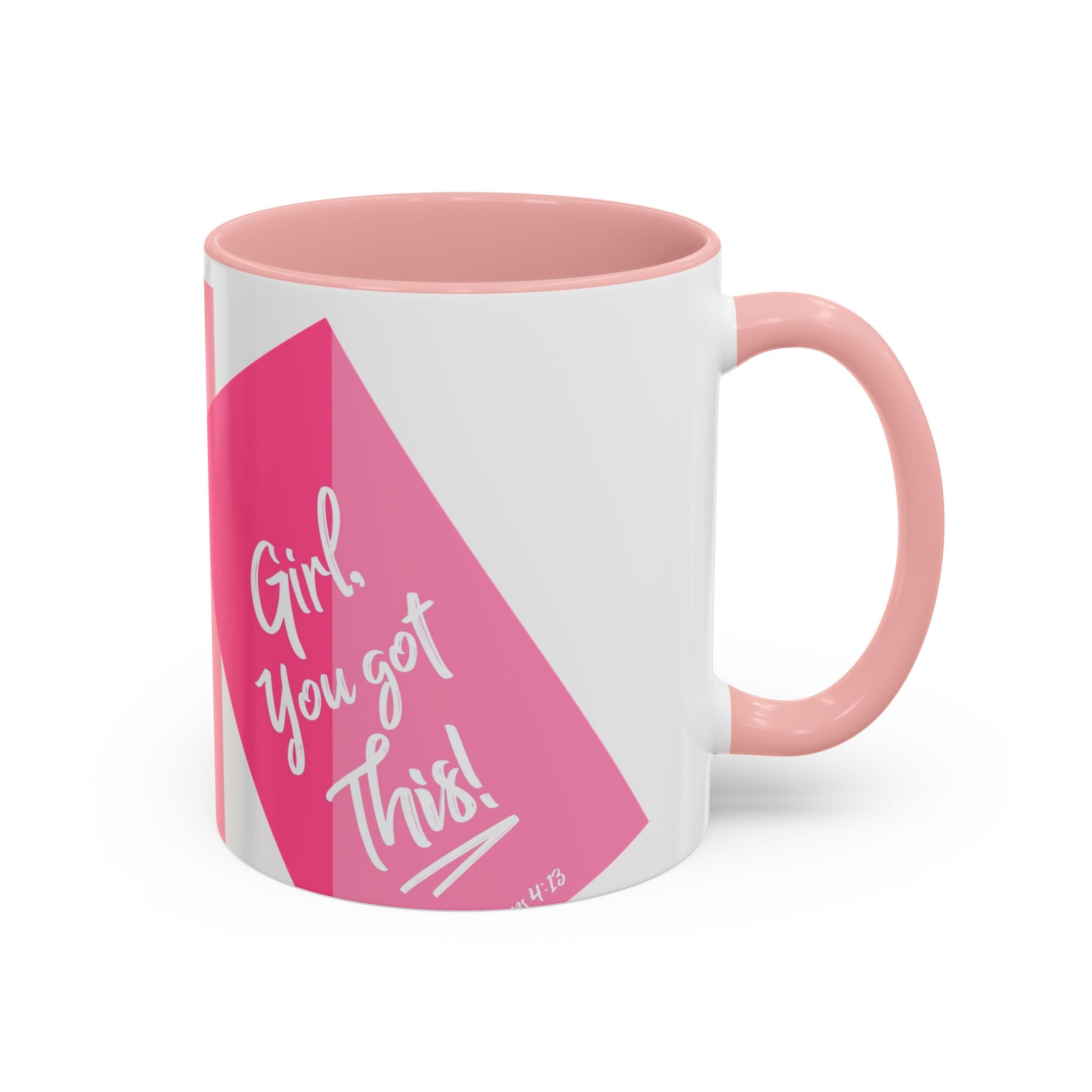 Color Accent Coffee Mug | 11oz & 15oz | Black Navy Pink | Dishwasher Safe