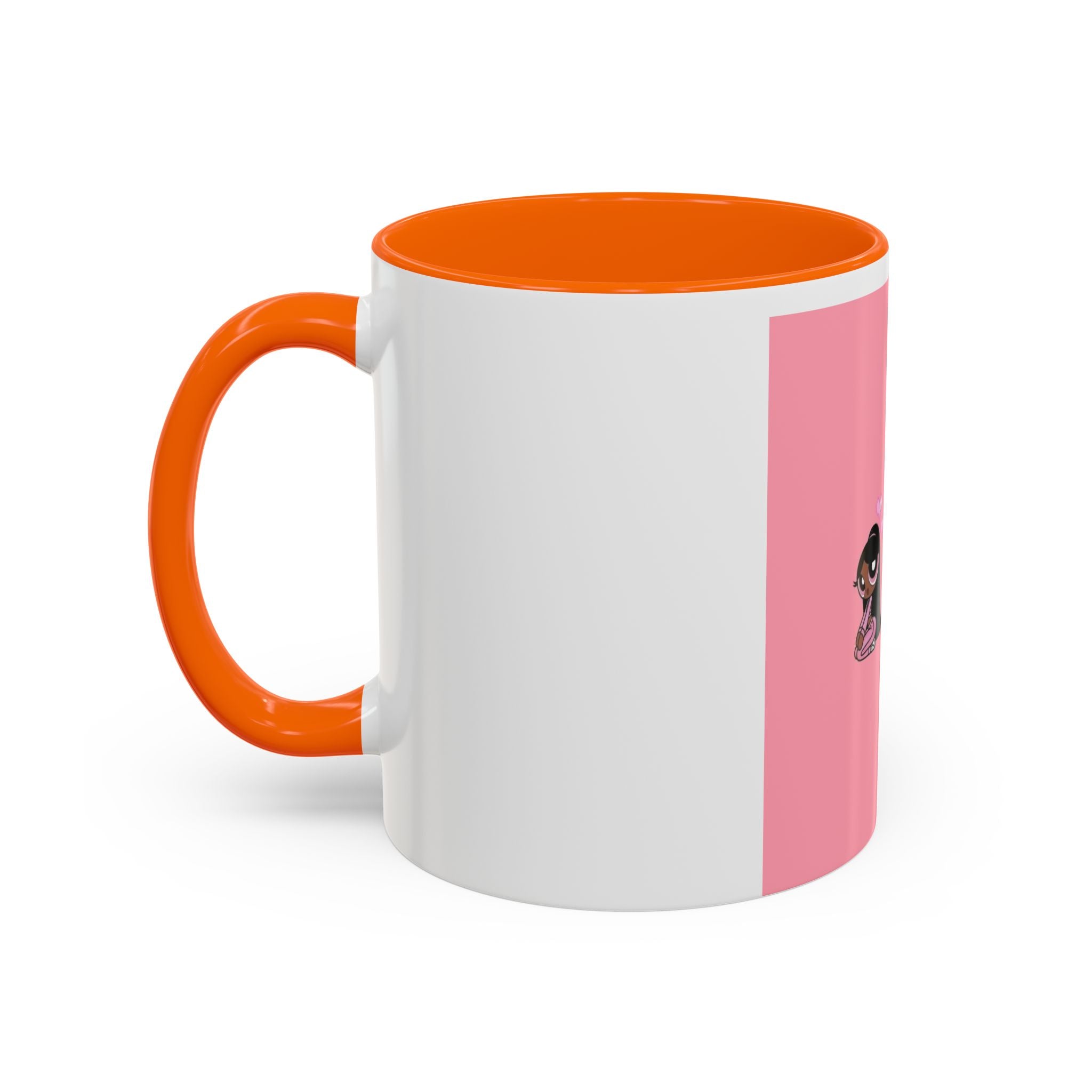 Color Accent Coffee Mug | 11oz & 15oz | Black Navy Pink | Dishwasher Safe
