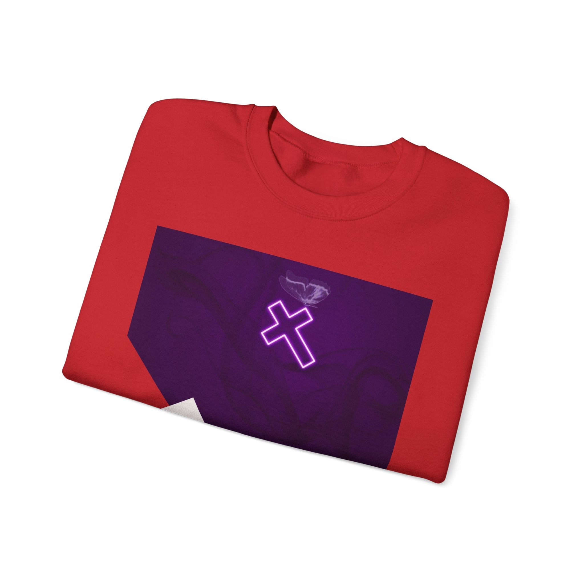 "Neon Cross" Faith Crewneck Sweatshirt — She Glows in the Dark |Tshirt for women
