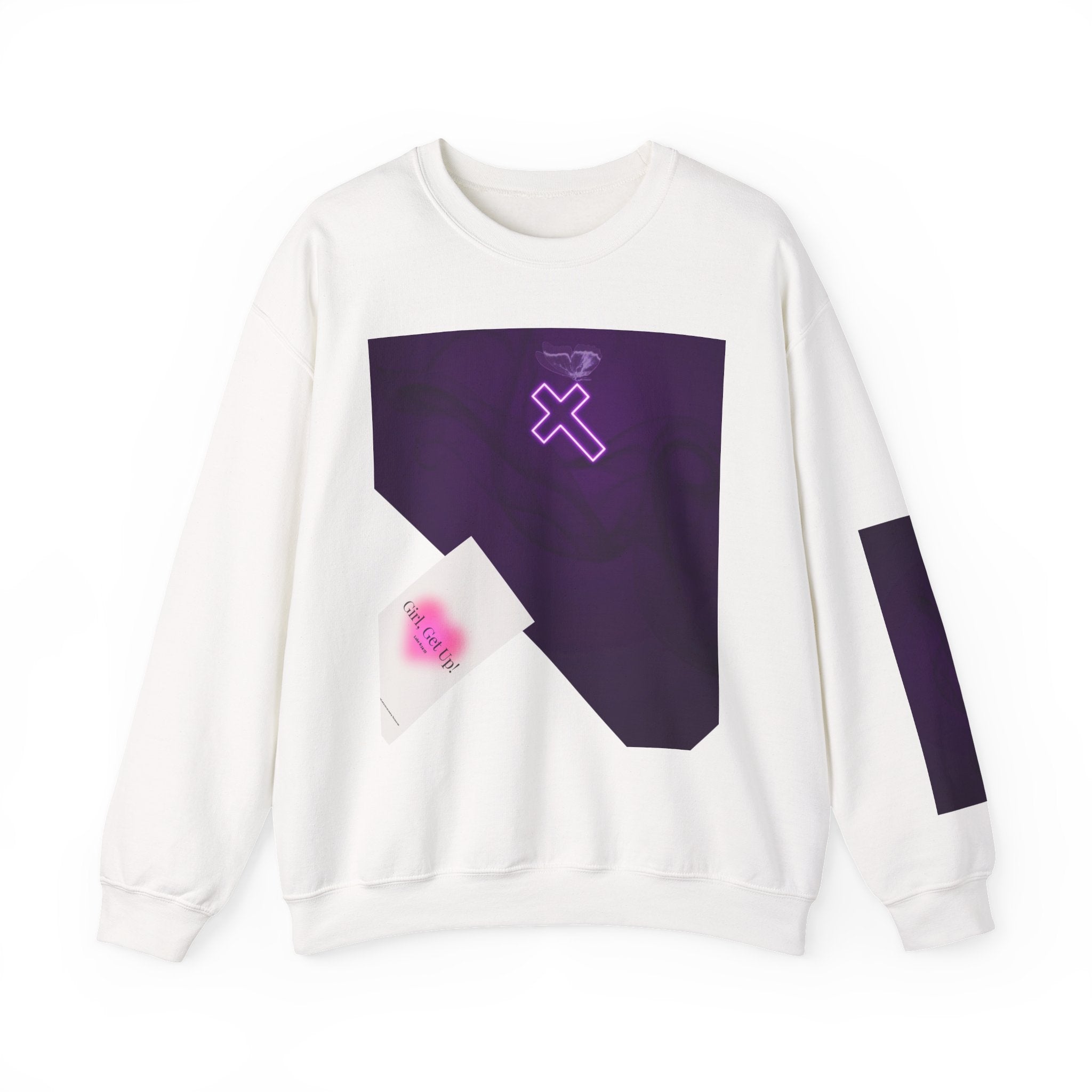 "Neon Cross" Faith Crewneck Sweatshirt — She Glows in the Dark |Tshirt for women