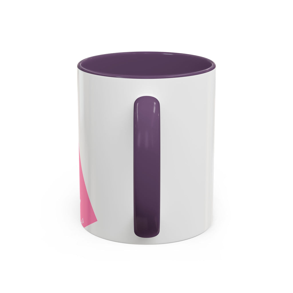 Color Accent Coffee Mug | 11oz & 15oz | Black Navy Pink | Dishwasher Safe