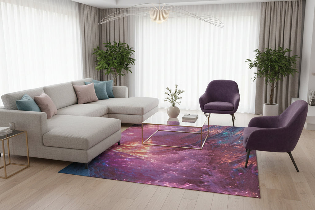 Ocean Room set- Area rug, cotton bed set and blanket