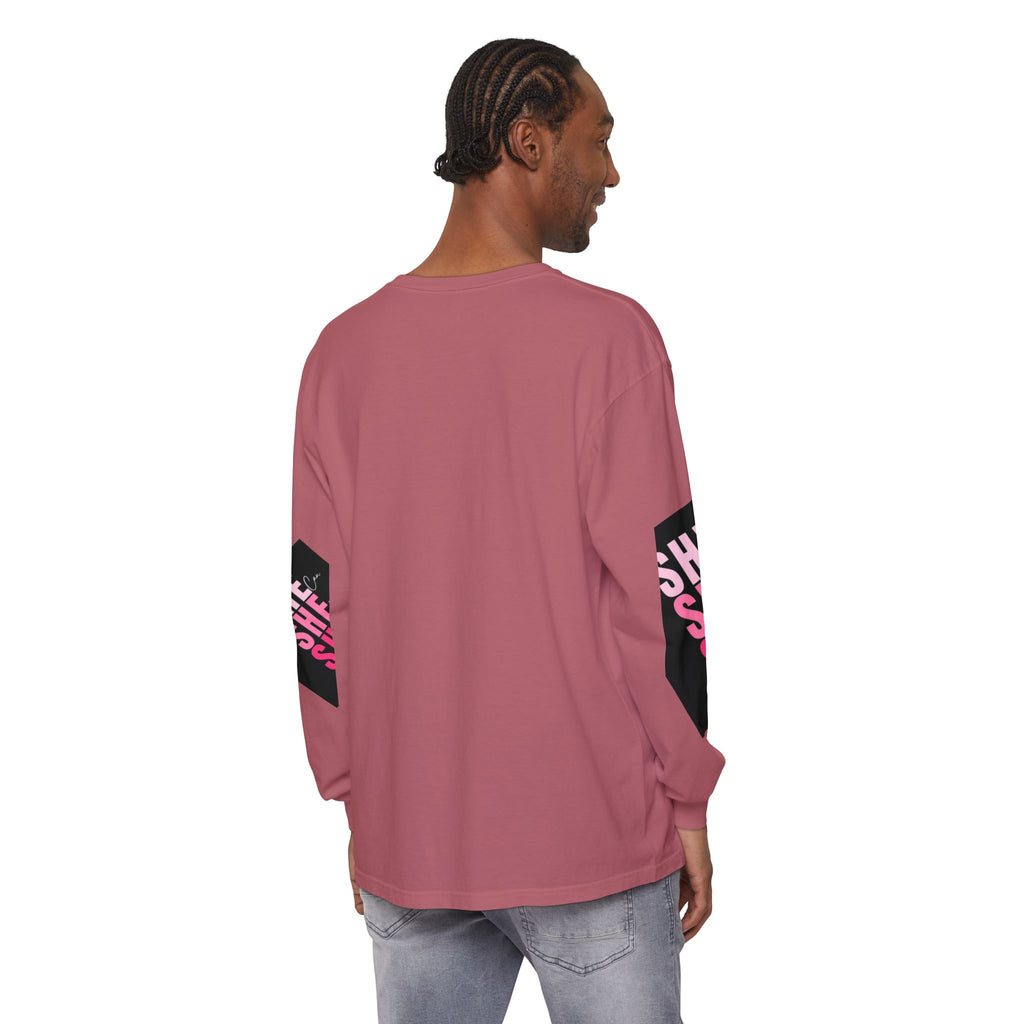 Women Garment-dyed Long Sleeve T-Shirt