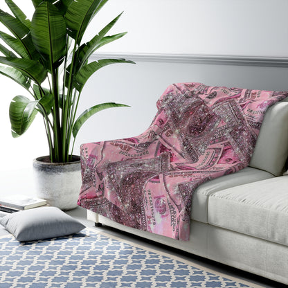 "Money Moves" Sherpa Fleece Blanket — Wrap Yourself in Abundance