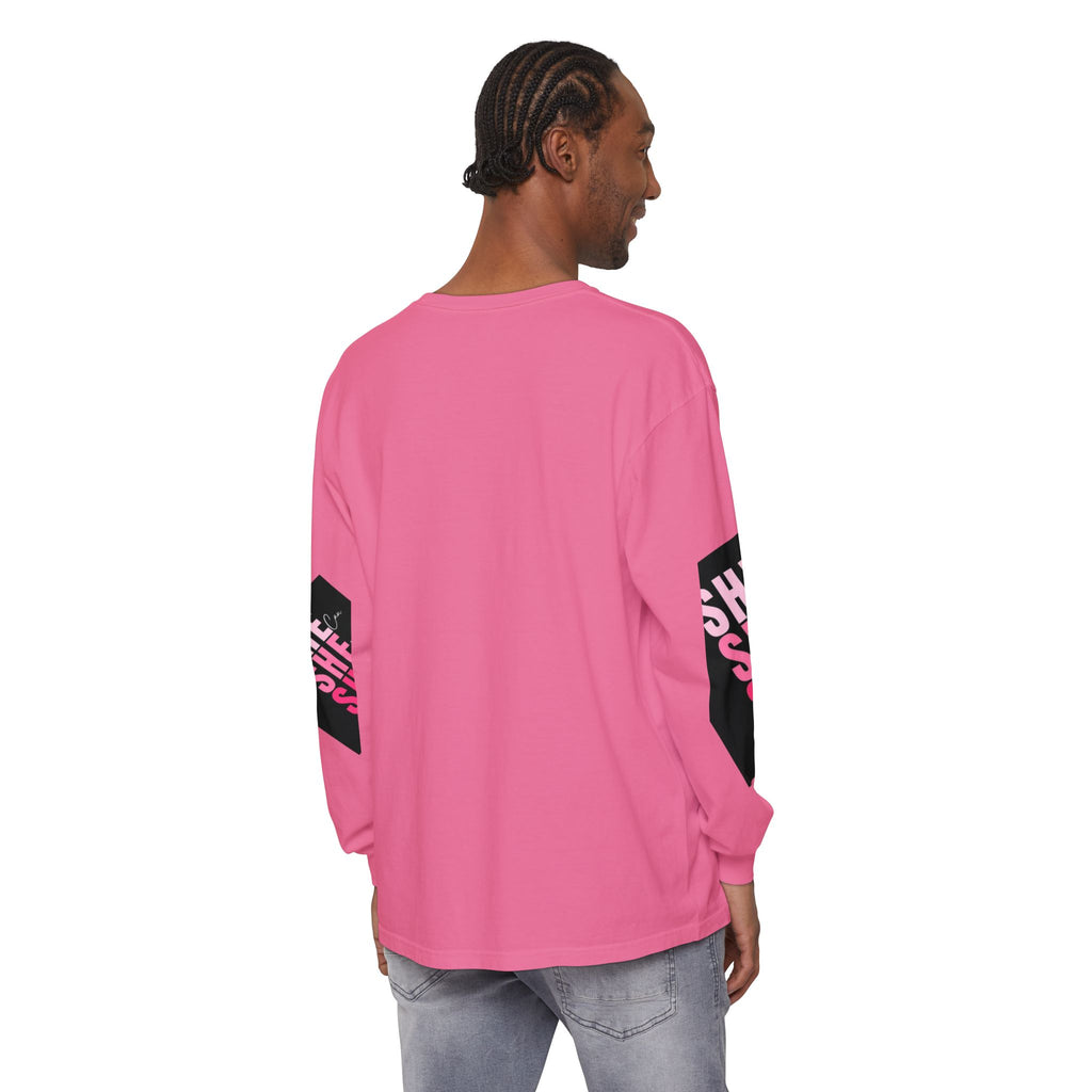Women Garment-dyed Long Sleeve T-Shirt