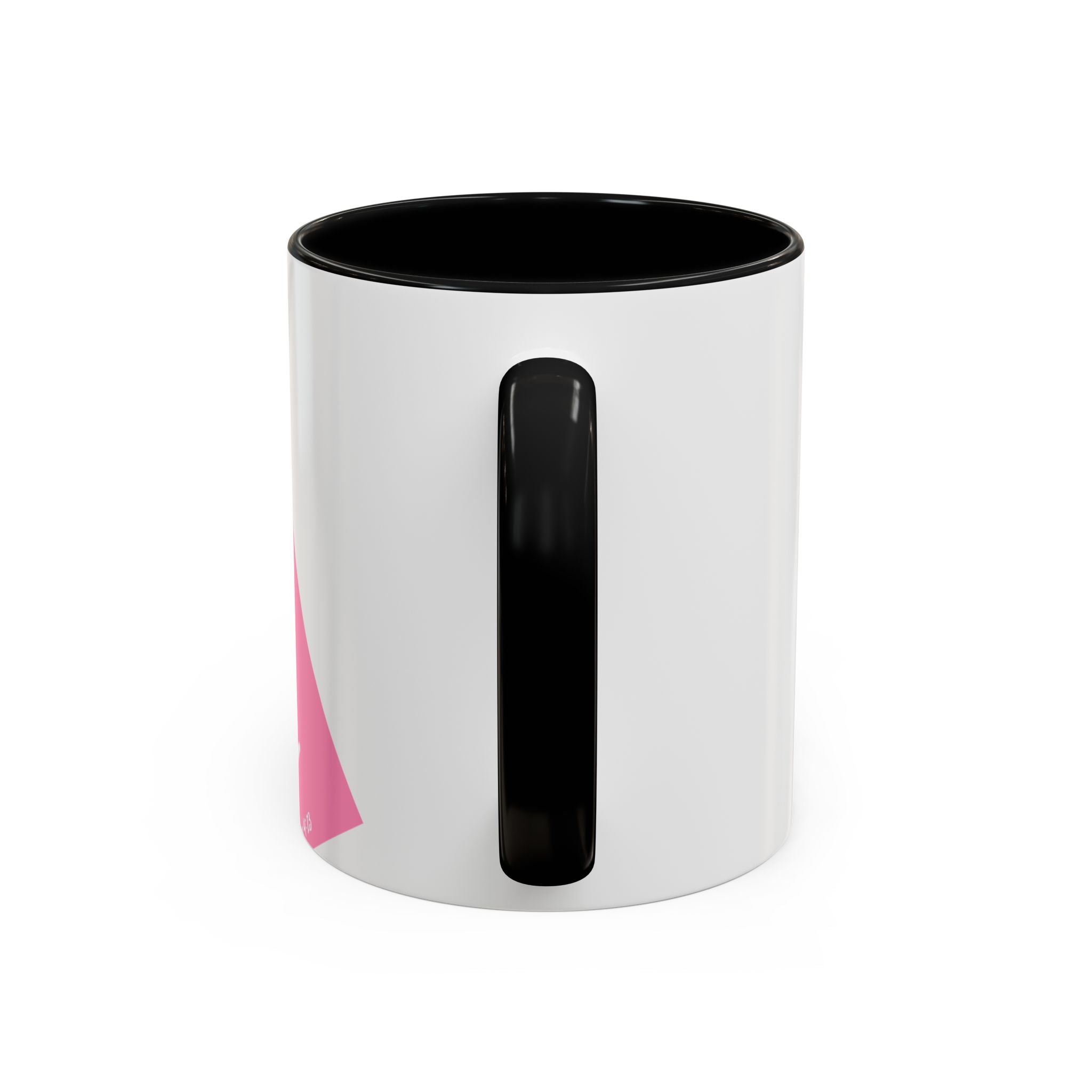 Color Accent Coffee Mug | 11oz & 15oz | Black Navy Pink | Dishwasher Safe