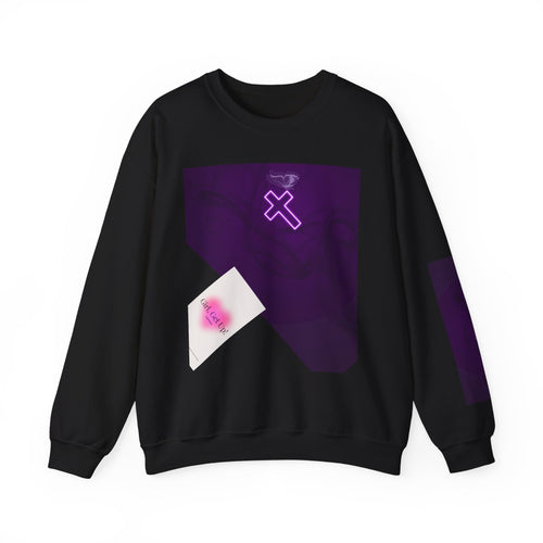 "Neon Cross" Faith Crewneck Sweatshirt — She Glows in the Dark |Tshirt for women