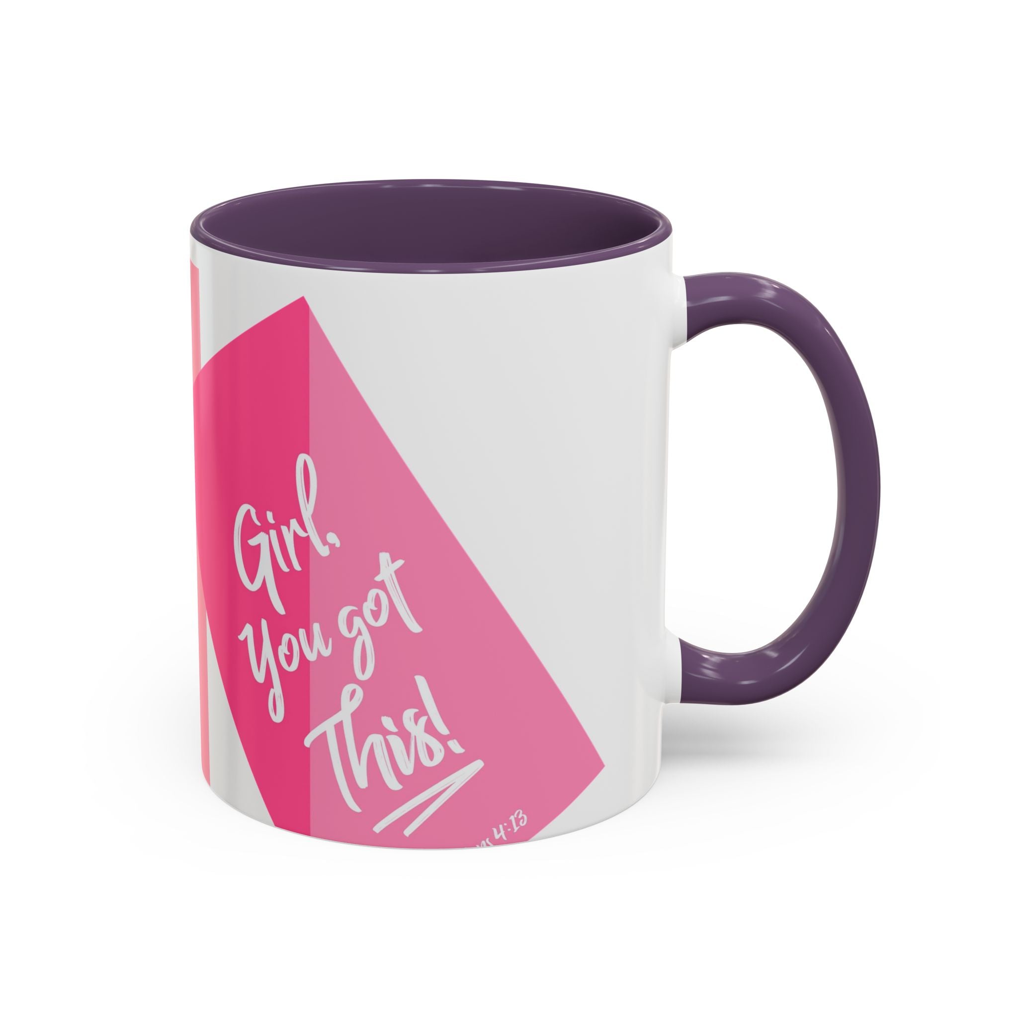 Color Accent Coffee Mug | 11oz & 15oz | Black Navy Pink | Dishwasher Safe