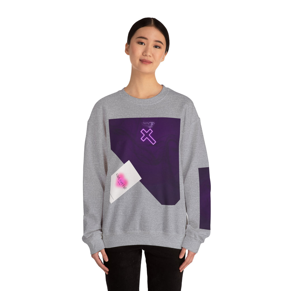 "Neon Cross" Faith Crewneck Sweatshirt — She Glows in the Dark |Tshirt for women