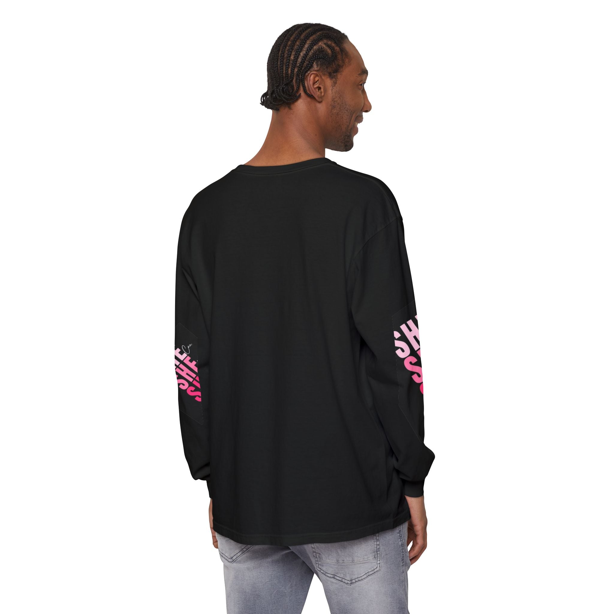 Women Garment-dyed Long Sleeve T-Shirt