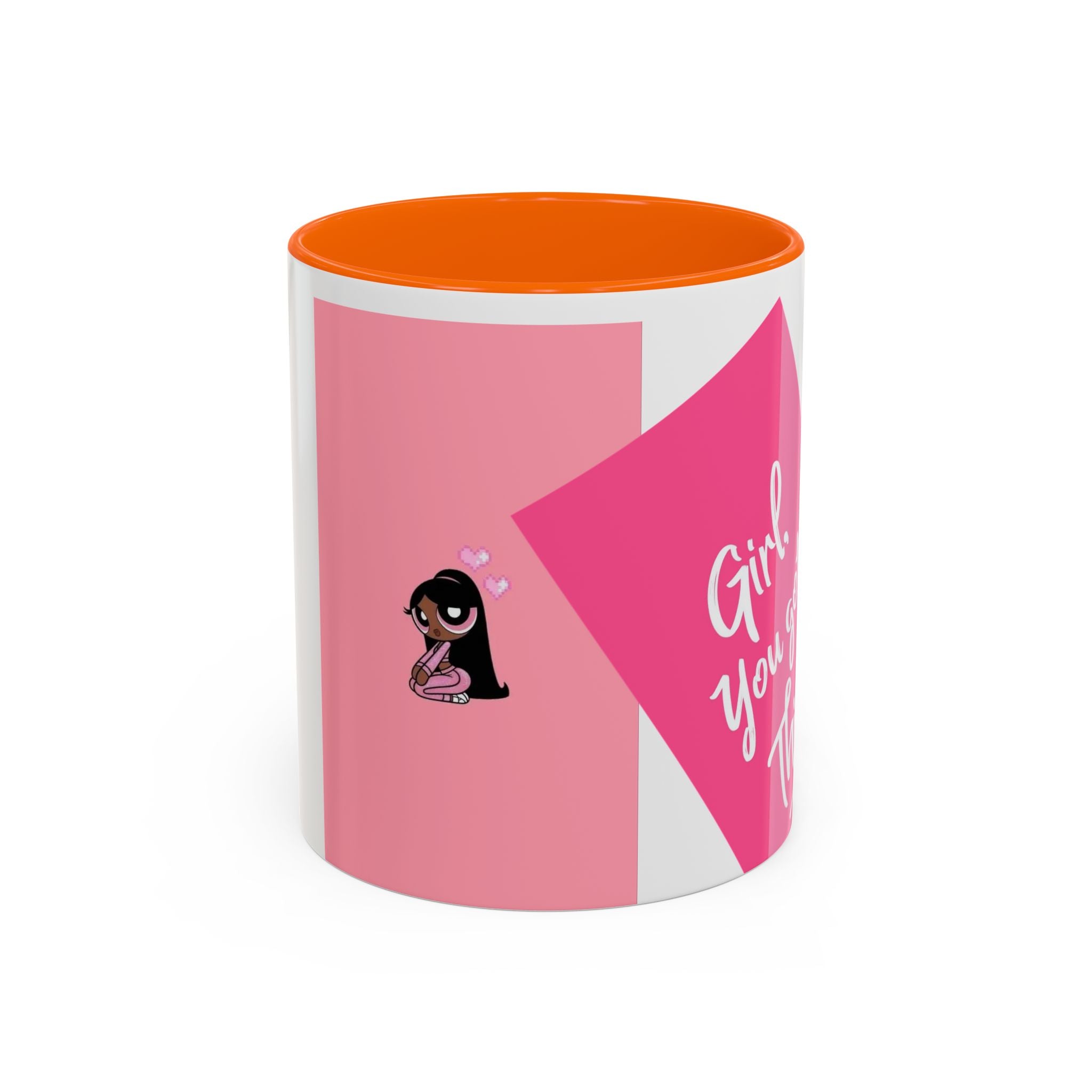 Color Accent Coffee Mug | 11oz & 15oz | Black Navy Pink | Dishwasher Safe
