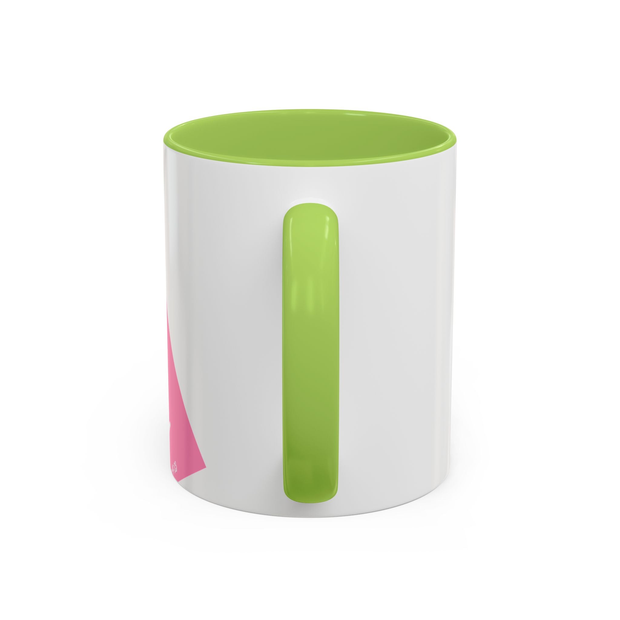 Color Accent Coffee Mug | 11oz & 15oz | Black Navy Pink | Dishwasher Safe