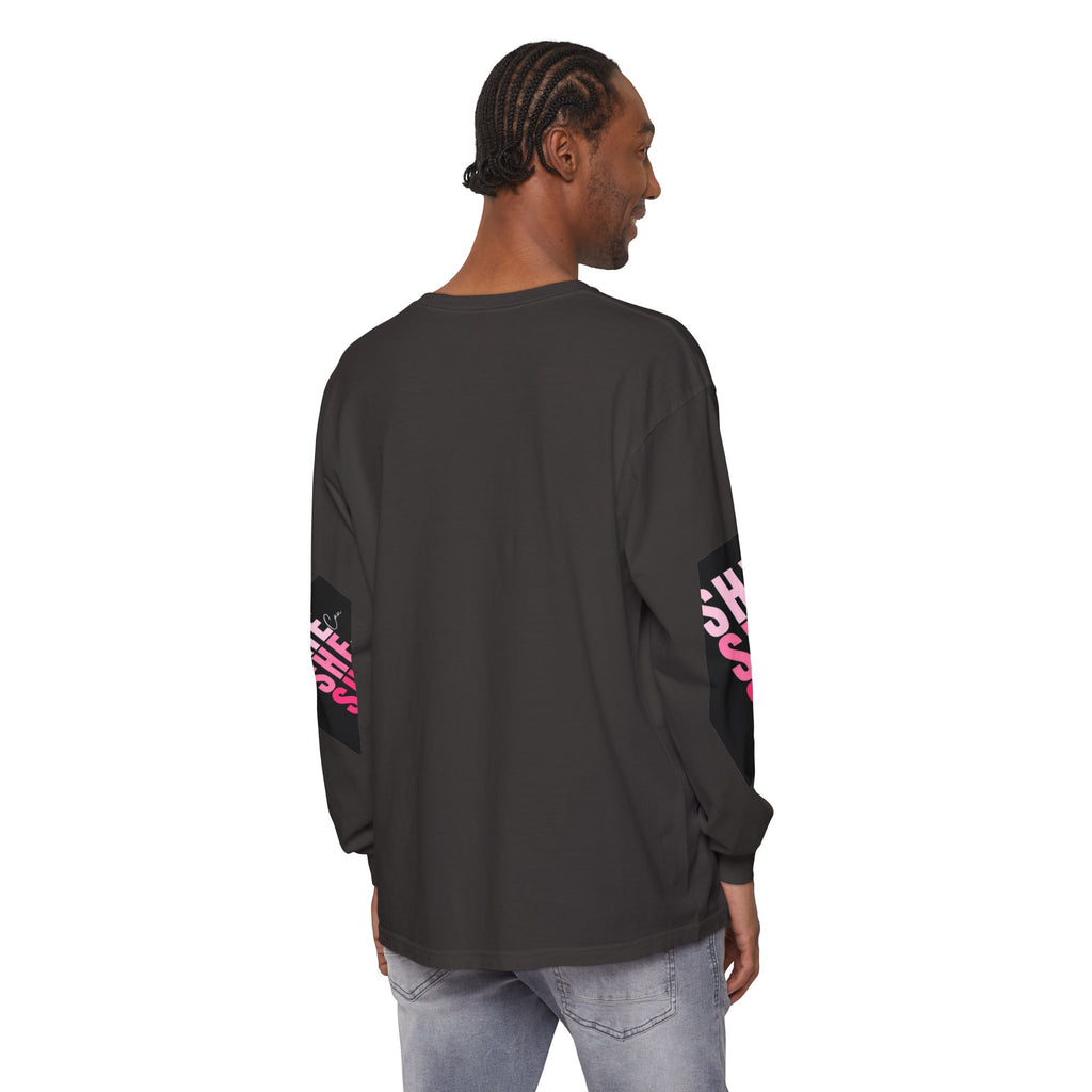 Women Garment-dyed Long Sleeve T-Shirt