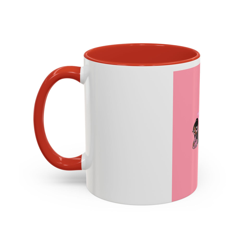 Color Accent Coffee Mug | 11oz & 15oz | Black Navy Pink | Dishwasher Safe