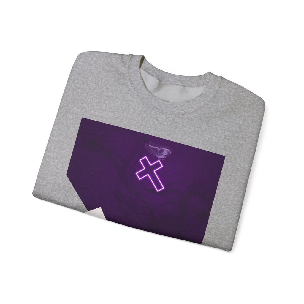 "Neon Cross" Faith Crewneck Sweatshirt — She Glows in the Dark |Tshirt for women