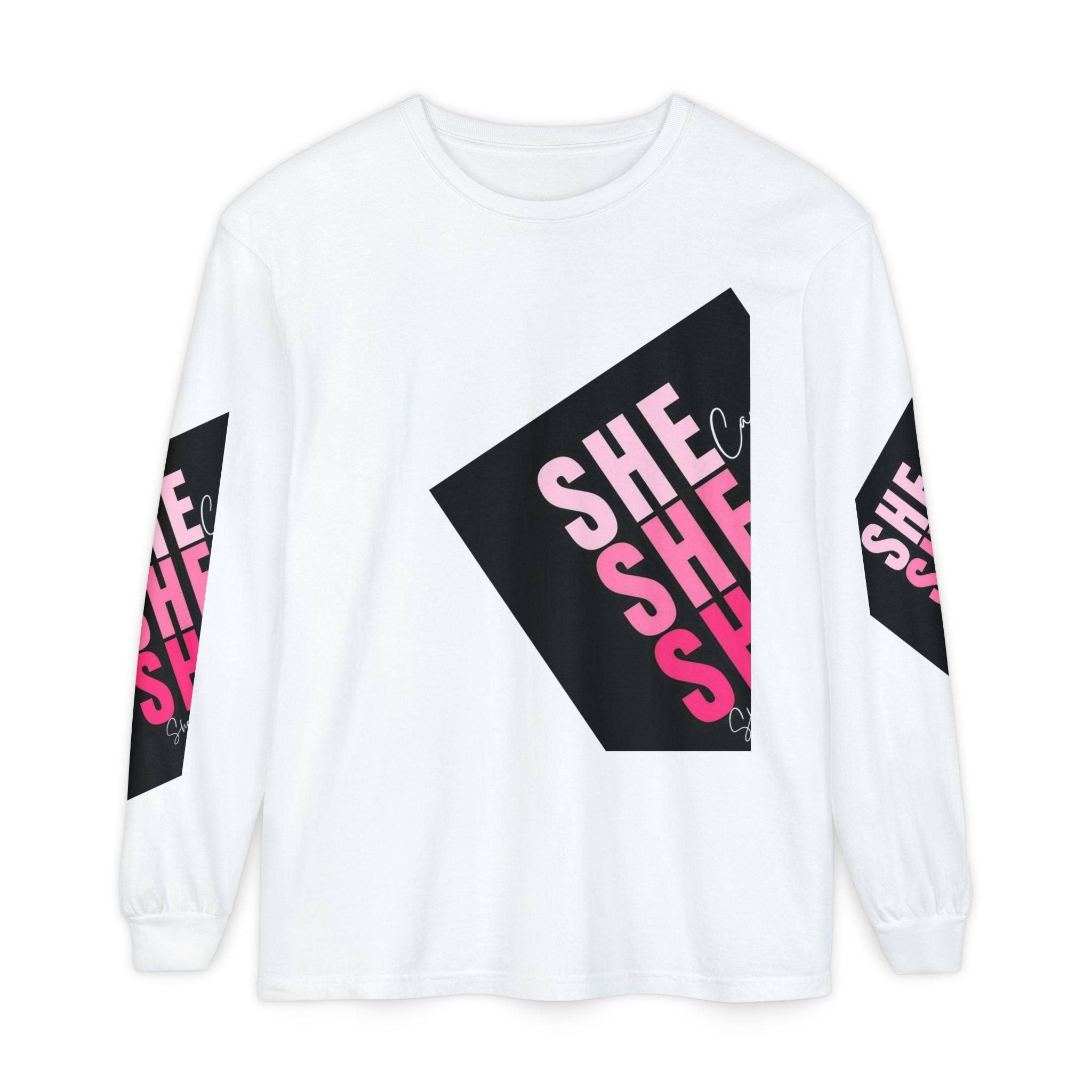 Women Garment-dyed Long Sleeve T-Shirt