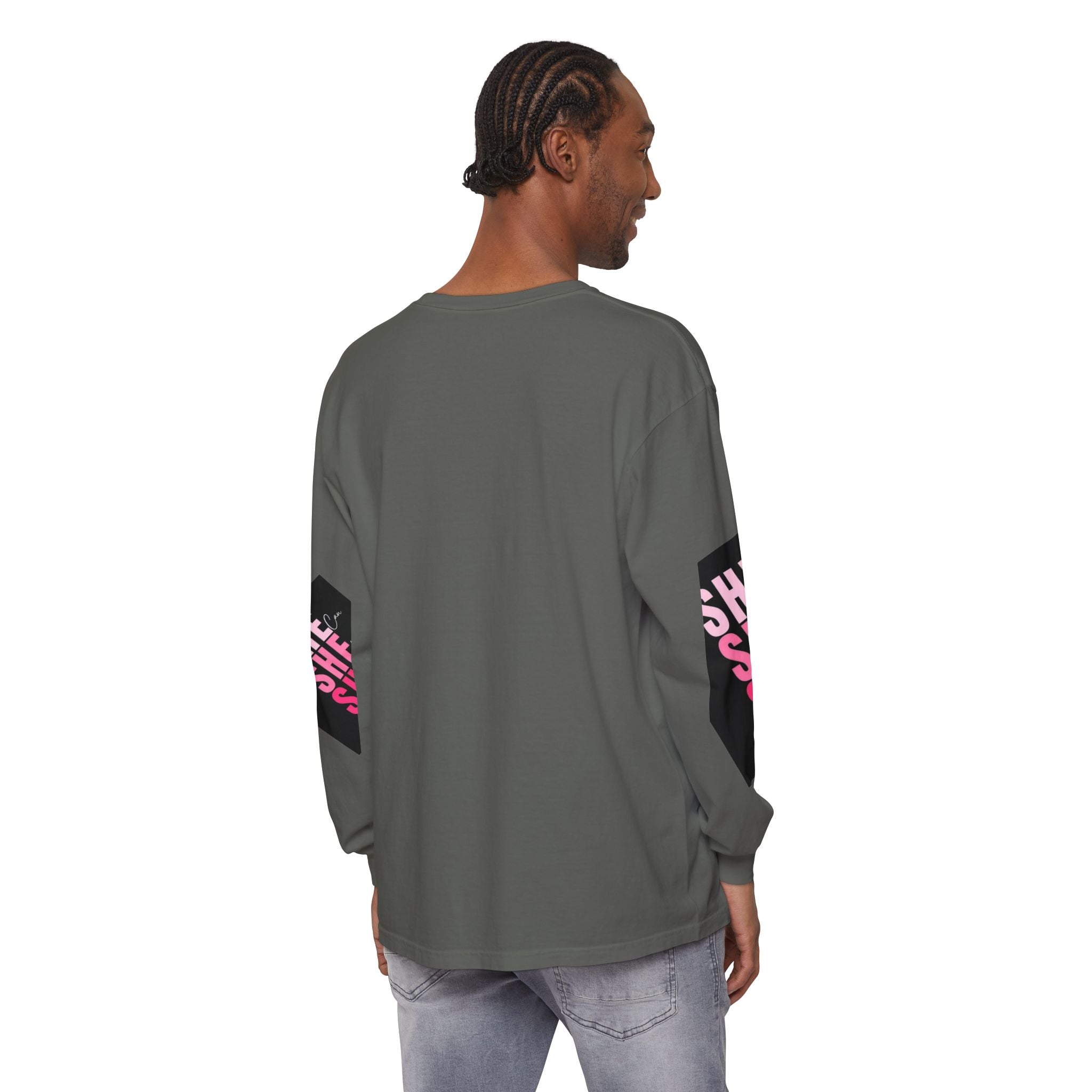 Women Garment-dyed Long Sleeve T-Shirt