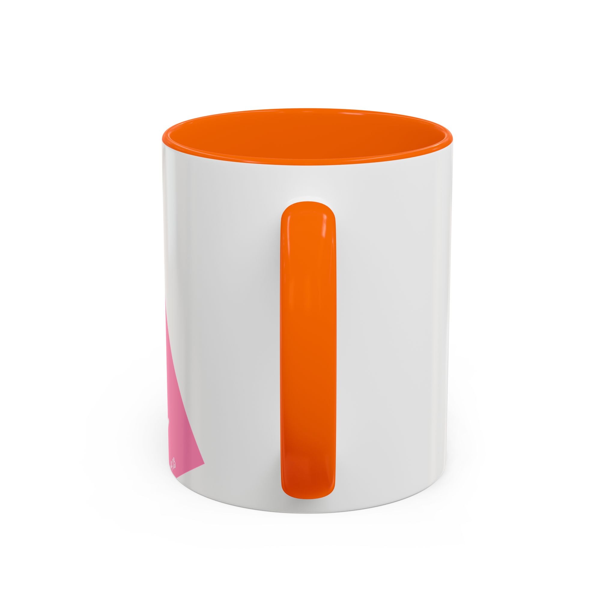 Color Accent Coffee Mug | 11oz & 15oz | Black Navy Pink | Dishwasher Safe