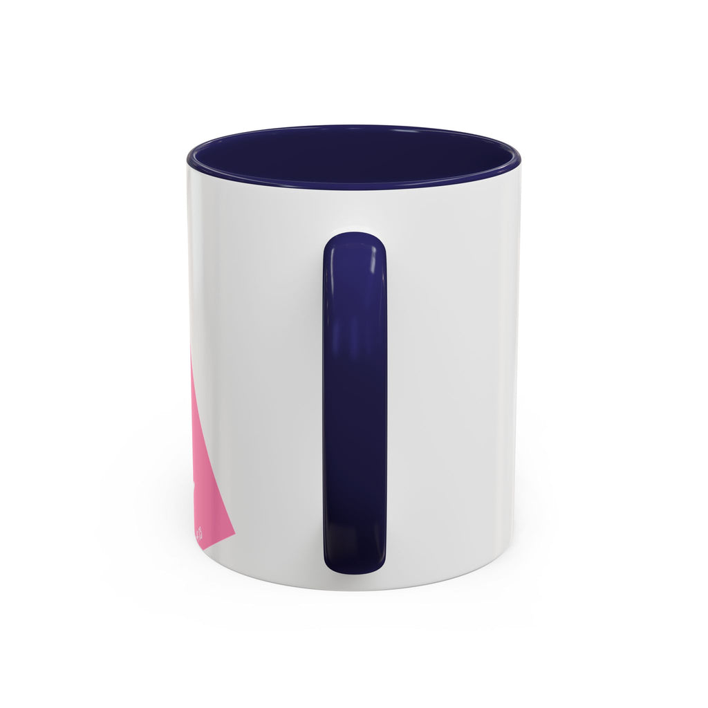 Color Accent Coffee Mug | 11oz & 15oz | Black Navy Pink | Dishwasher Safe