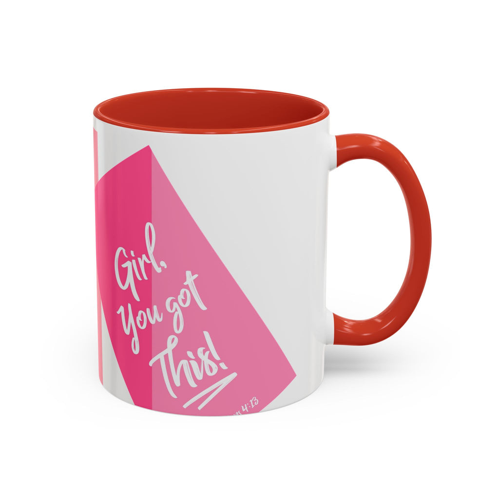 Color Accent Coffee Mug | 11oz & 15oz | Black Navy Pink | Dishwasher Safe