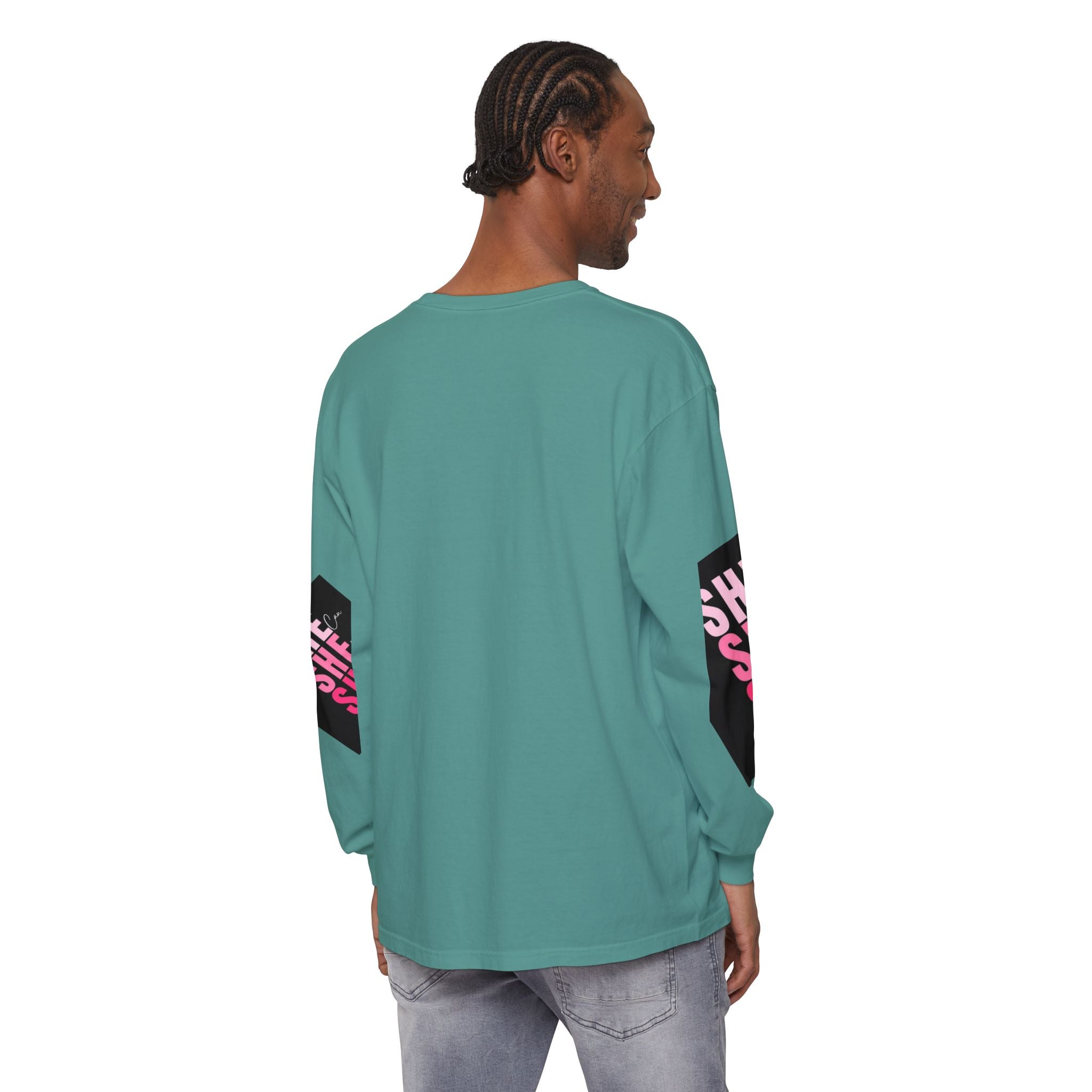 Women Garment-dyed Long Sleeve T-Shirt
