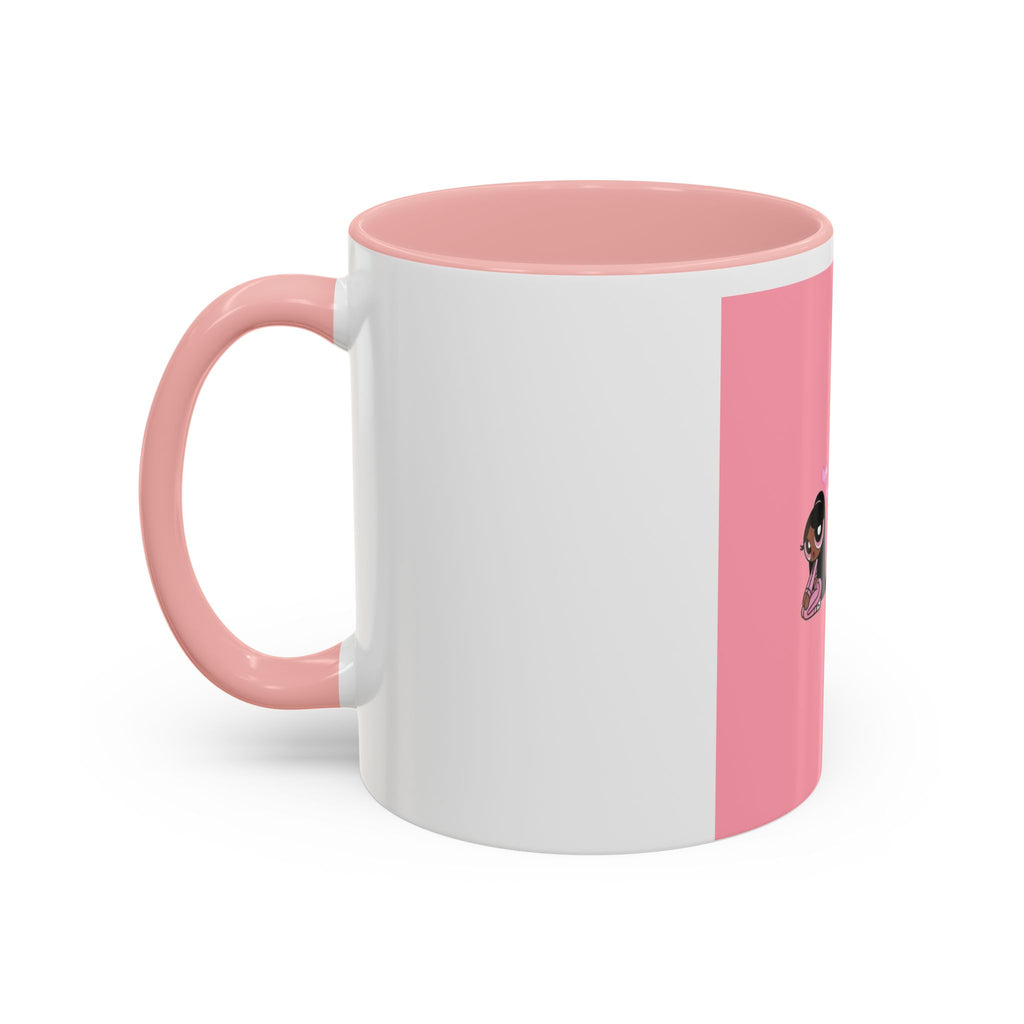 Color Accent Coffee Mug | 11oz & 15oz | Black Navy Pink | Dishwasher Safe