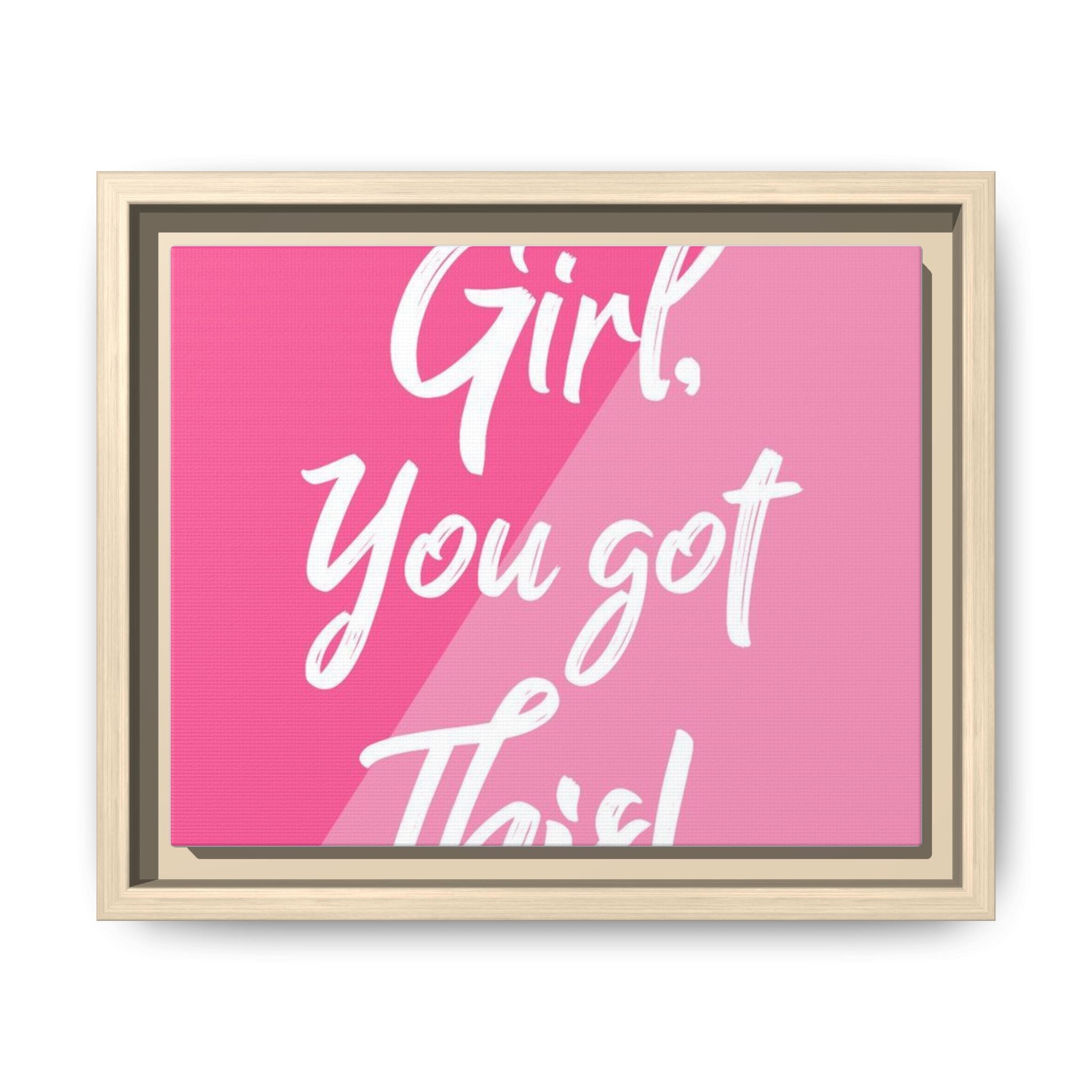 Matte Canvas, Framed (Multi-color)|Frame |Cute inspirational frames