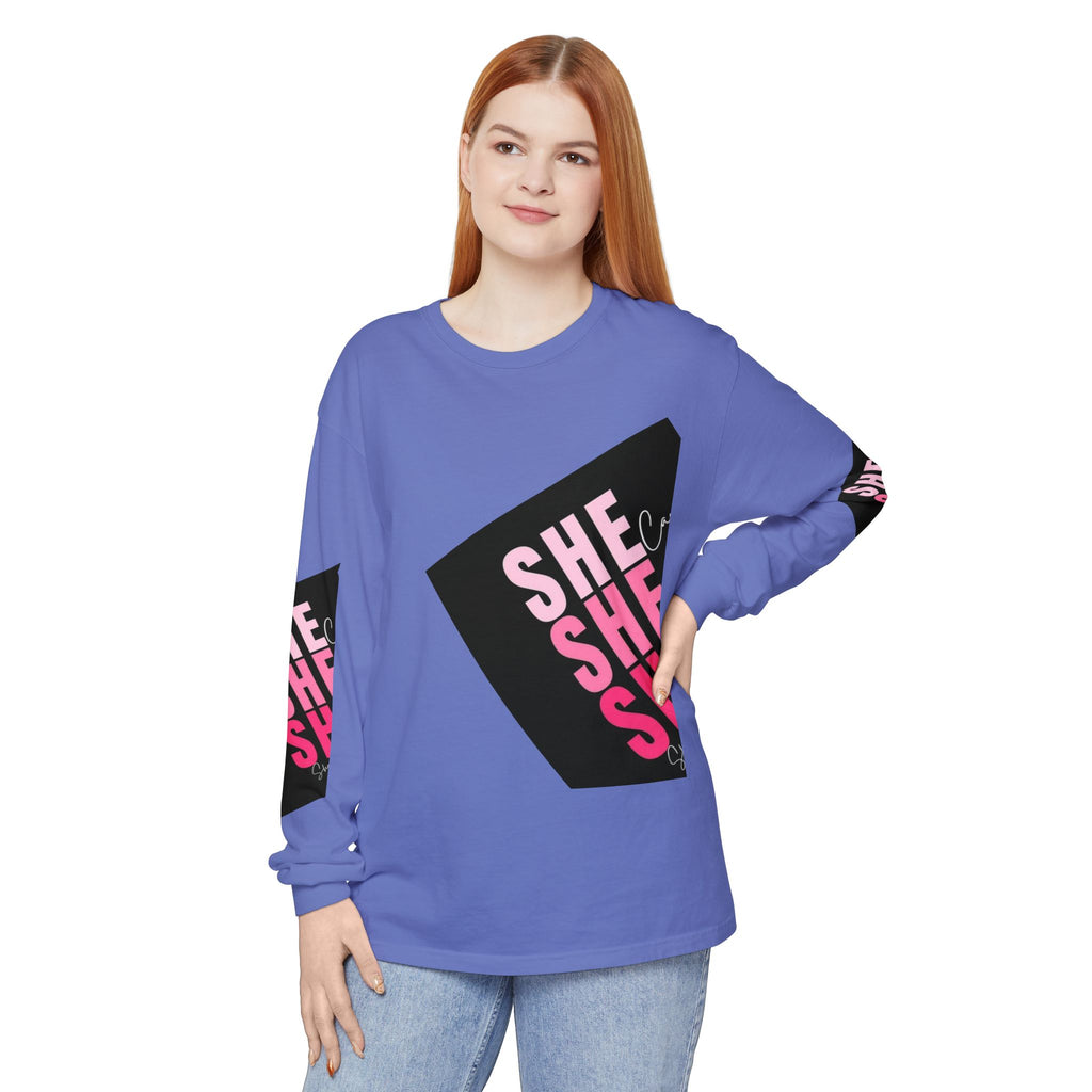 Women Garment-dyed Long Sleeve T-Shirt